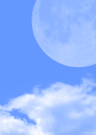 満月と雲