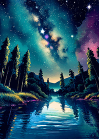 Beautiful starry night view#2968