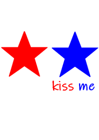 kiss me red＆blue stars