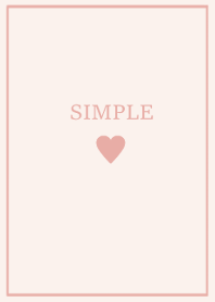 SIMPLE HEART =ivory peachpink=
