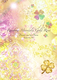 Rainbow Mandala Gold Rose