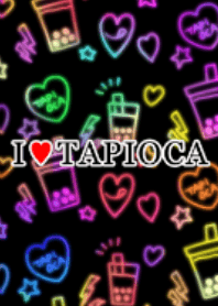 I♥タピオカ/スクラッチアートネオン
