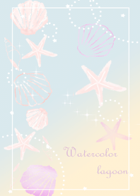 Lagoon seaside watercolor