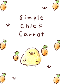 simple Chick carrot White blue