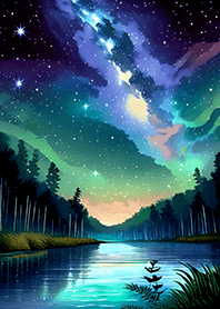 Beautiful starry night view#2947