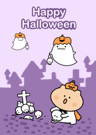 Halloween Bear and the ghost