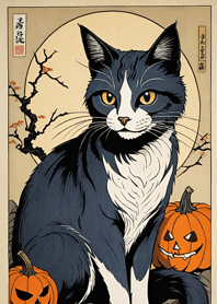 Night Moon Star Cat 90B81a