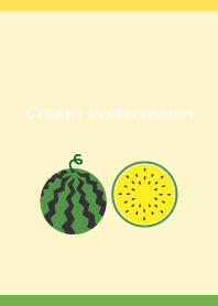 Cream watermelon on yellow