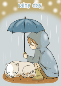 雨の日に