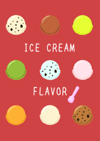 ICE CREAM FLAVOR/RED/BEIGE