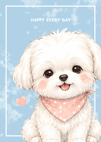 Maltese / Marble / blue
