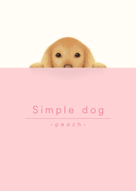 犬とシンプル ピーチピンク