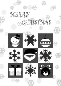 Merry Christmas black and white