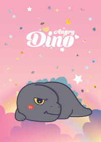 Angry Dino Cloud Galaxy Pink Lady