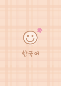 Korea Plaid<Cherry blossoms>orange