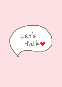 Let's talk by a speech bubble