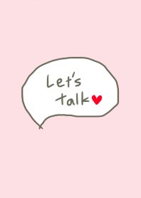 Let's talk (ふきだし)