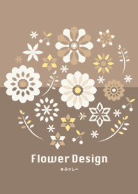 Flower Design-brown color-