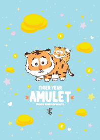 Tiger Year Amulet of Wealth...Light Blue