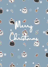 neko christmas1 / pale blue