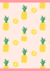pineapple festival on light pink