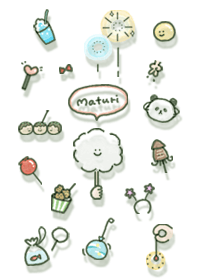 夏祭りアイコン2★グリーン06_1