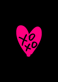 XOXO heart - black-