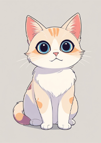 Cute big-eyed cat v.2