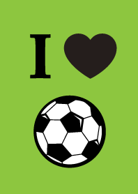 I LOVE FOOTBALL: green & black