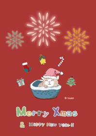 Lazy cat_Christmas and happy new year