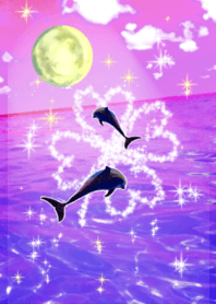 lucky Clover sea purple moon