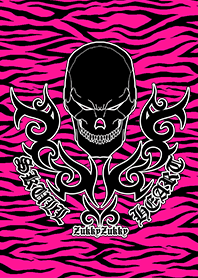 SKULLHEART2 ZEBRA PINK