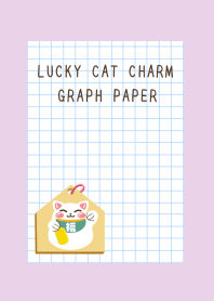 LUCKY CAT CHARM GRAPH PAPER-LIGHT PURPLE