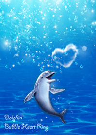 Dolphin Bubble Heart Ring3#