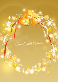 ♥ペア♥Snow Crystal wreath GOLD & GOLD