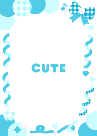 Cute light blue -Plaid-Ribbon-Flower