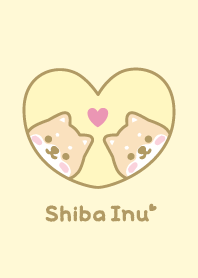 Shiba Inu Heart - Yellow