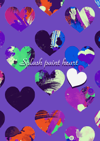Splash paint heart -Purple-
