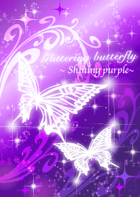 Glittering butterfly shiningpurple