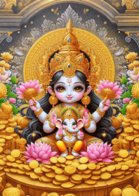 Divine Blessings of Uma Devi&Ganesha V4