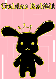 Cute Golden Rabbit (black)