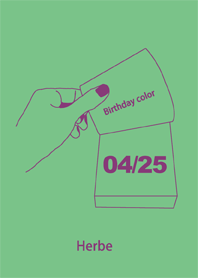 Birthday color April 25 simple