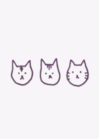 ゆるーい ねこ とら柄 / むらさき