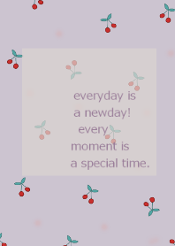 cherry pattern / lavender beige