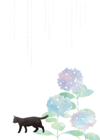 Hydrangea and cats