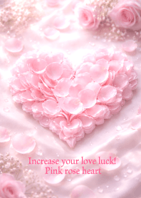 Increase your love luck! Pink rose heart