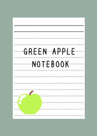 GREEN APPLE NOTEBOOK/DUSTY GREEN