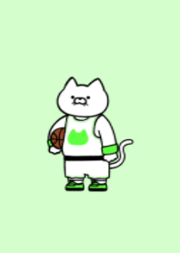 Basketball cat.(pastel colors05)