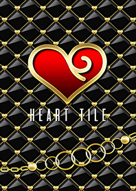 Heart tile black color