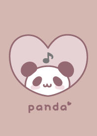 Panda Musical note - Dullness Pink
